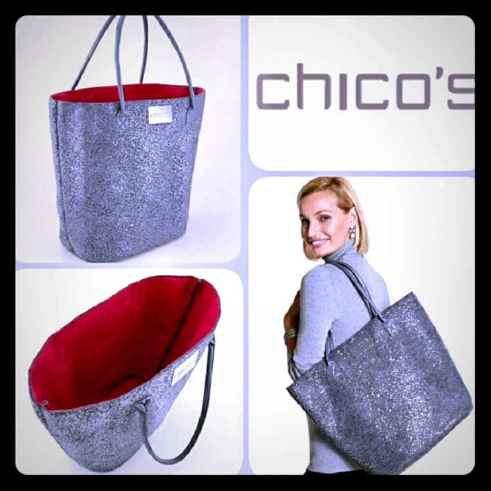 NWT Chicos NOSZ sequin tote